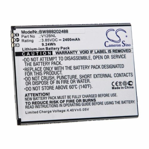 VHBW Mobile Phone Battery for Wiko V12BNL - 2400 mAh 3.85 V Li-Ion - Smartphone Battery