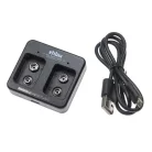 VHBW Ladegerät für Ni-Cd, NiMH, Li-Ion Akkus - 9 V / 0,8 A