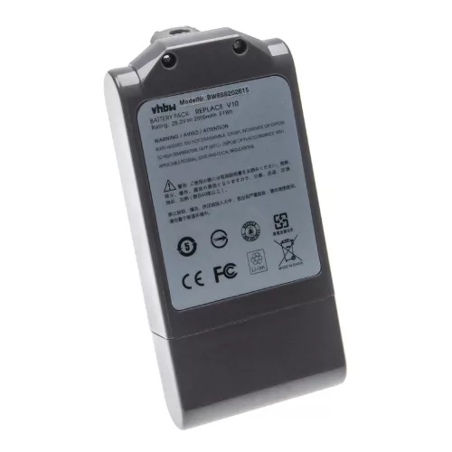 VHBW Battery for Dyson SV12, 969352-07, 206340 - 2000 mAh, 25.2 V, Li-Ion