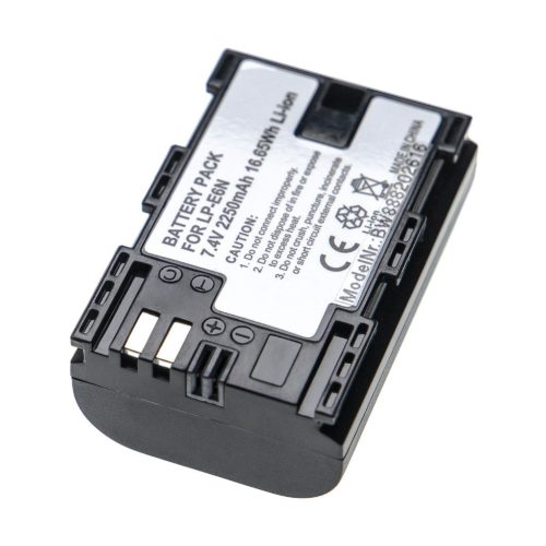 VHBW Canon LP-E6N Battery - 2250 mAh, 7.4 V, Li-Ion with Information Chip