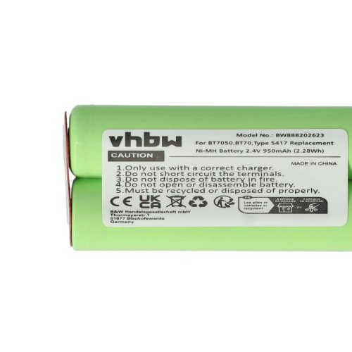 VHBW Electric Shaver Battery for Braun Type 5417 - 950 mAh 2.4 V NiMH