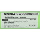 VHBW Hair Clipper Battery for Panasonic WER140L2509 - 2500 mAh 1.2 V NiMH
