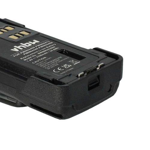 VHBW Motorola PMNN4409, PMNN4406BR, PMNN4406 Radioakku - 3350 mAh 7,4 V Li-Ion + Gürtelclip