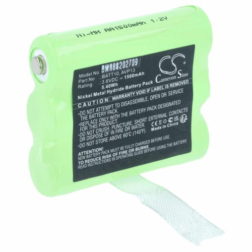 VHBW Radio Akku PB-X7, BATT10, AVP13 - 1500 mAh 3,6 V NiMH