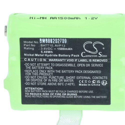 VHBW Radio Akku PB-X7, BATT10, AVP13 - 1500 mAh 3,6 V NiMH