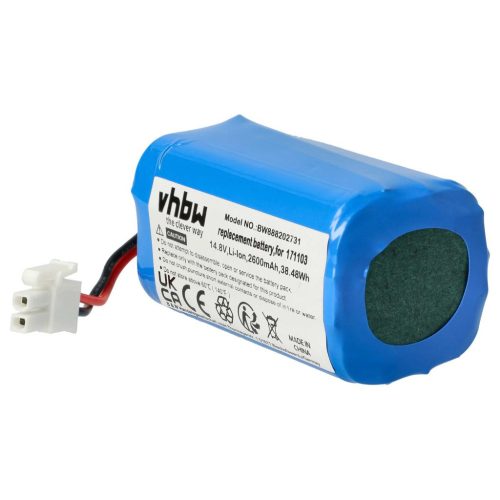 VHBW Battery for Mamibot 171103 - 2600 mAh, 14.8 V, Li-Ion