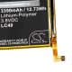 Mobiltelefon akkumulátor  Motorola LC40-hez - 3350 mAh 3,8 V Li-polimer