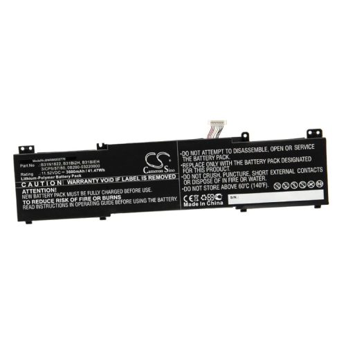 Notebook akkumulátor  Asus 3ICP5/57/80, 0B200-03220000, B31Bi2H - 3600 mAh 11,52 V Li-polymer
