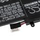Notebook akkumulátor  Asus C41N1837, 0B200-03380100 - 4800 mAh 15,4 V Li-polymer