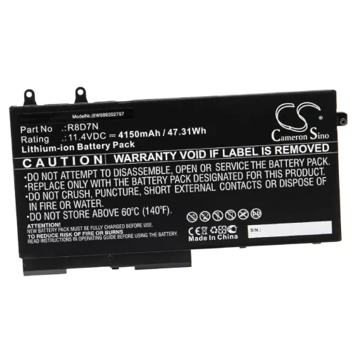 VHBW Notebook Battery Dell 49HG8, H82T6, K7C4H, R8D7N, TNT6H, W8GMW - 4150 mAh 11.4 V Li-Ion
