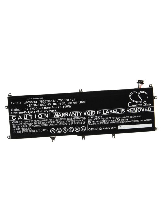 HP 753330-1B1, HSTNN-I19X, 753330-421 Vezeték nélküli billentyűzet akkumulátor - 3150 mAh 7,4 V Li-polimer