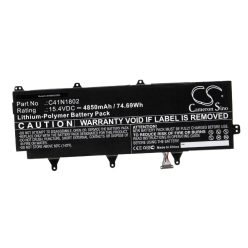   Notebook akkumulátor  Asus 0B200-03140100, C41N1802 - 4850 mAh 15,4 V Li-polymer