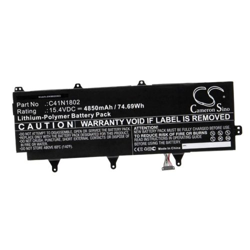 Notebook akkumulátor  Asus 0B200-03140100, C41N1802 - 4850 mAh 15,4 V Li-polymer
