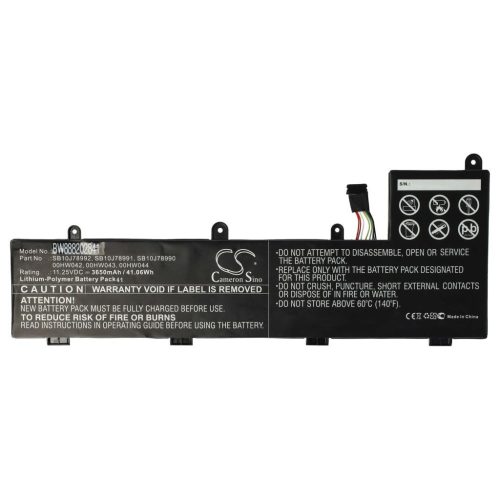 VHBW Notebook Battery Lenovo 00HW044, 00HW043, 00HW042, SB10J78990 - 3650 mAh 11.25 V Li-polymer
