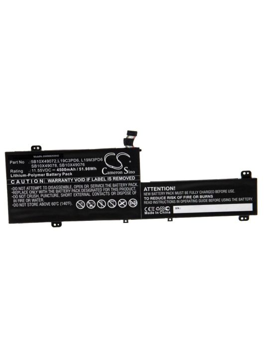 Notebook akkumulátor  Lenovo L19C3PD6, L19D3PD6, 5B10X49072, L19L3PD6 - 4500 mAh 11,55 V Li-polymer