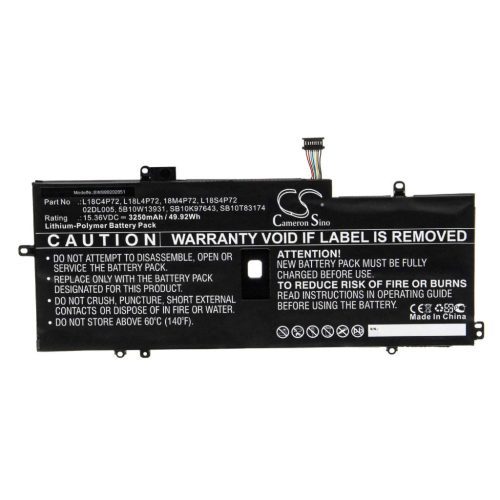 VHBW Notebook Battery Lenovo 02DL005, L18C4P72, L18L4P72, 5B10W13931 - 3250 mAh 15.36 V Li-polymer