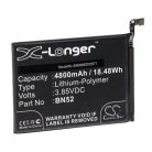 VHBW Mobile Phone Battery for Redmi BN52 - 4800 mAh 3.85 V Li-Polymer - Smartphone Battery