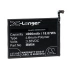 VHBW Mobile Phone Battery for Redmi BM54 - 4900 mAh 3.85 V Li-Polymer - Smartphone Battery