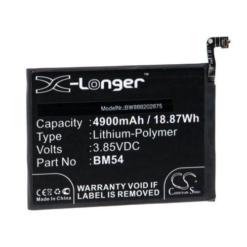 VHBW Mobile Phone Battery for Redmi BM54 - 4900 mAh 3.85 V Li-Polymer - Smartphone Battery