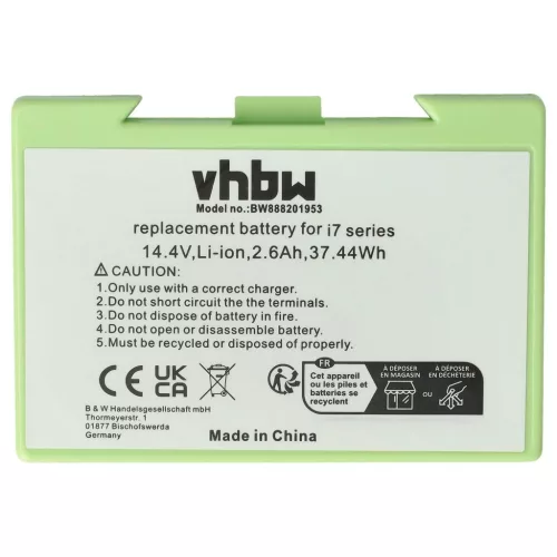 VHBW Akku iRobot ABL-D1, 4624864, ABL-D2 - 2200 mAh, 14,4 V, Li-Ion