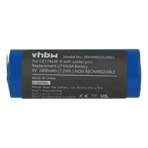 VHBW Universal Battery CR17450E-R - 2400 mAh 3 V Li-Ion