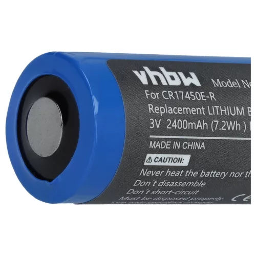 VHBW Universal Battery CR17450E-R replacement - 2400 mAh 3 V Li-Ion