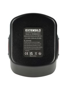   Elektromos kéziszerszámgép akkumulátor Bosch 2 607 335 261, 2 607 335 262, 2 60 7335 249 - 3300 mAh, 12 V, NiMH 