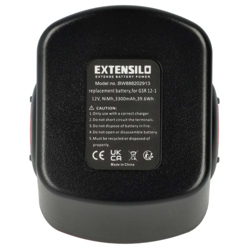 Elektromos kéziszerszámgép akkumulátor Bosch 2 607 335 261, 2 607 335 262, 2 60 7335 249 - 3300 mAh, 12 V, NiMH 