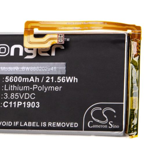 VHBW Mobile Phone Battery Asus 0B200-03720100, C11P1903 - 5600 mAh 3.85 V Li-polymer - Smartphone Battery