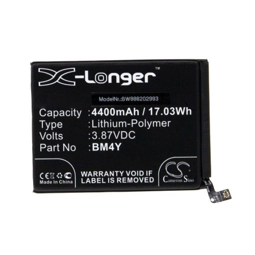 Mobiltelefon akkumulátor  Xiaomi BM4Y készülékhez - 4400 mAh 3,87 V Li-polimer