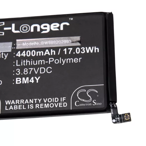 VHBW Mobile Phone Battery for Xiaomi BM4Y - 4400 mAh 3.87 V Li-Polymer