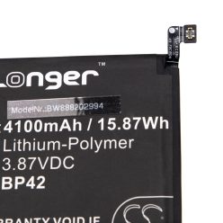   Mobiltelefon akkumulátor  Xiaomi BP42-hez - 4100 mAh 3,87 V Li-polimer