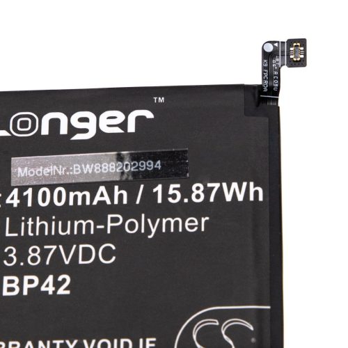 Mobiltelefon akkumulátor  Xiaomi BP42-hez - 4100 mAh 3,87 V Li-polimer