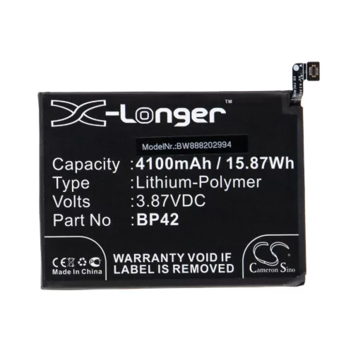 VHBW Mobile Phone Battery for Xiaomi BP42 - 4100 mAh 3.87 V Li-Polymer