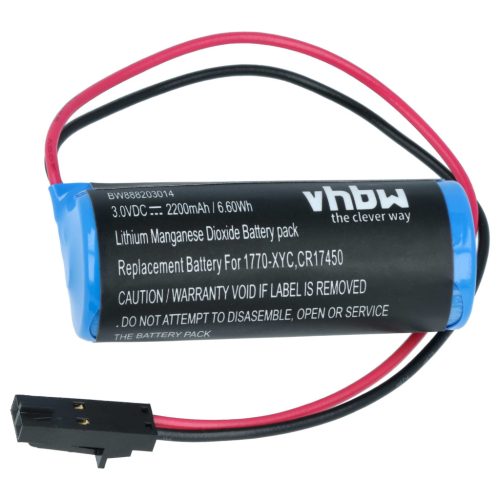 VHBW CNC controller battery 1770-XYC, 1770-XYC/A, 9556902-LITH - 2200 mAh 3 V Li-MnO2