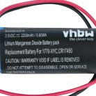 VHBW CNC controller battery 1770-XYC, 1770-XYC/A, 9556902-LITH - 2200 mAh 3 V Li-MnO2