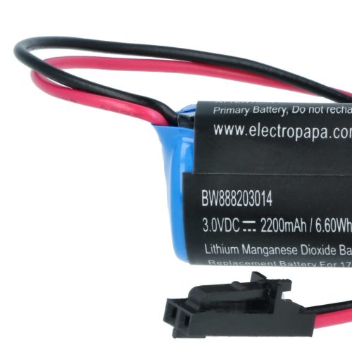VHBW CNC controller battery 1770-XYC, 1770-XYC/A, 9556902-LITH - 2200 mAh 3 V Li-MnO2