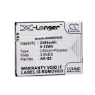 VHBW Mobile Phone Battery for Emporia AK-S2 - 2400 mAh 3.8 V Li-Polymer - Smartphone Battery