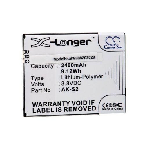 VHBW Mobile Phone Battery for Emporia AK-S2 - 2400 mAh 3.8 V Li-Polymer - Smartphone Battery