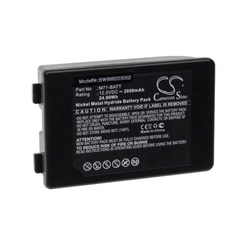 VHBW Nyomtató akkumulátor  Brady M71-BATT - 2000 mAh 12 V NiMH