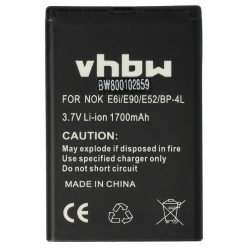 VHBW GPS Akku Sonocaddie G-4L, HE9701N - 1700 mAh 3,7 V Li-Ion