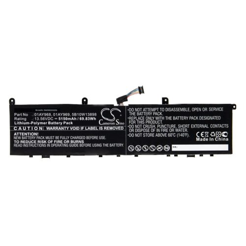 VHBW Notebook Battery Lenovo 4ICP4/67/141, 01AY969, 01AY968 - 5150 mAh 13.56 V Li-polymer