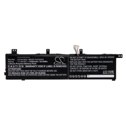 VHBW Notebook Battery Asus 0B200-03430000, C31N1843 - 3450 mAh 11.55 V Li-polymer