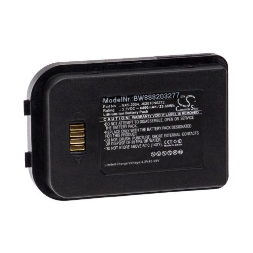VHBW Bluebird Handheld Nautiz 6251-0A POS Battery - 6400 mAh 3.7 V Li-Ion