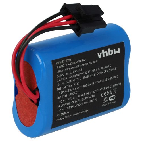 VHBW Alarmanlagen Akku Visonic 103-304742-2, 2XER18505M - 4000 mAh 3,6 V Li-SOCl2