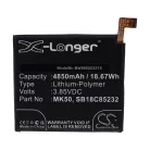VHBW Mobile Phone Battery for Motorola MK50, SB18C85232 - 4850 mAh 3.85 V Li-Polymer