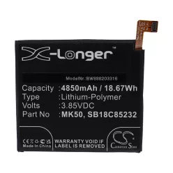   VHBW Mobile Phone Battery for Motorola MK50, SB18C85232 - 4850 mAh 3.85 V Li-Polymer