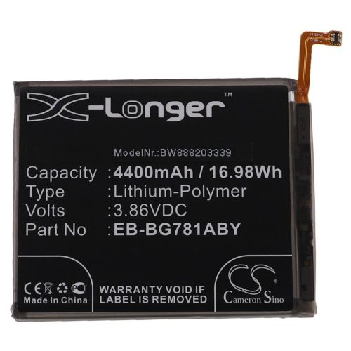 Mobiltelefon akkumulátor  Samsung EB-BG781ABE, EB-BG781ABU telefonokhoz - 4400 mAh 3,86 V Li-polimer