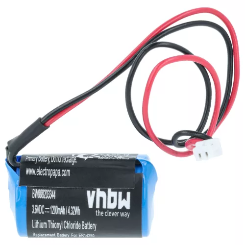 VHBW Temperature Data Logger Battery Testo 0515 0175 - 1200 mAh 3.6 V Li-SOCl2
