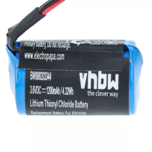 VHBW Temperature Data Logger Battery Testo 0515 0175 - 1200 mAh 3.6 V Li-SOCl2